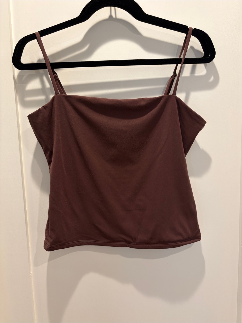 Chocolate Brown Double Lined Cami w/Adjustable Straps